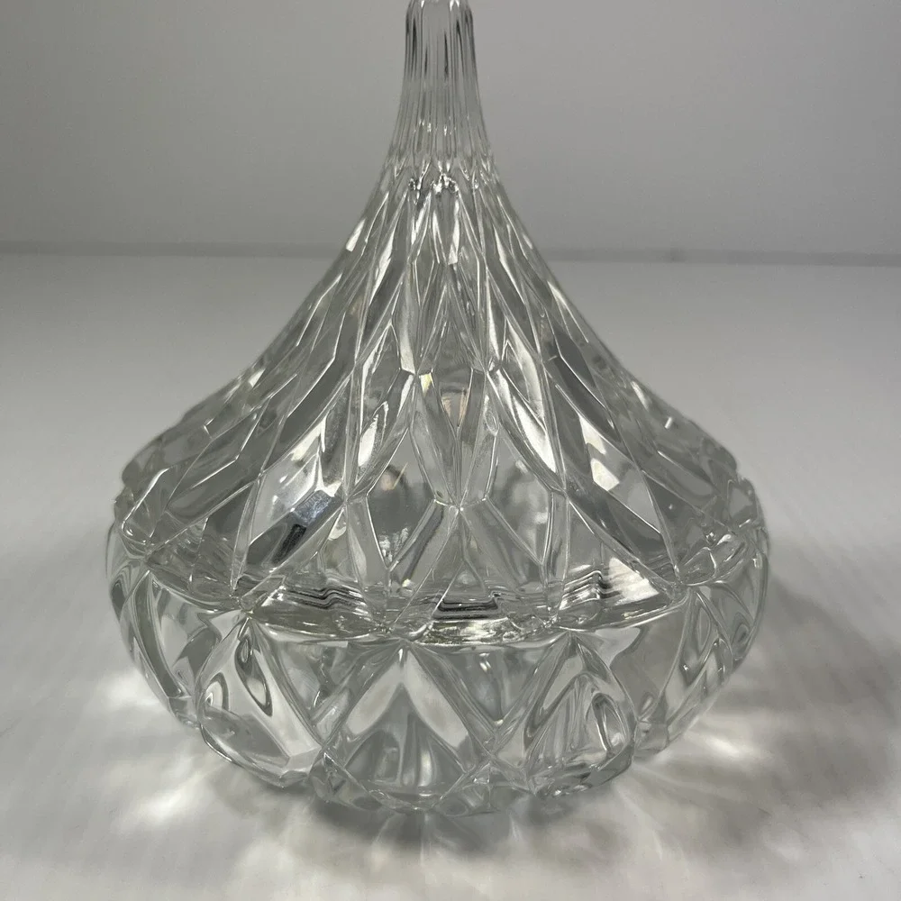 Famous Hersheys Kiss Crystal Candy Dish Clear